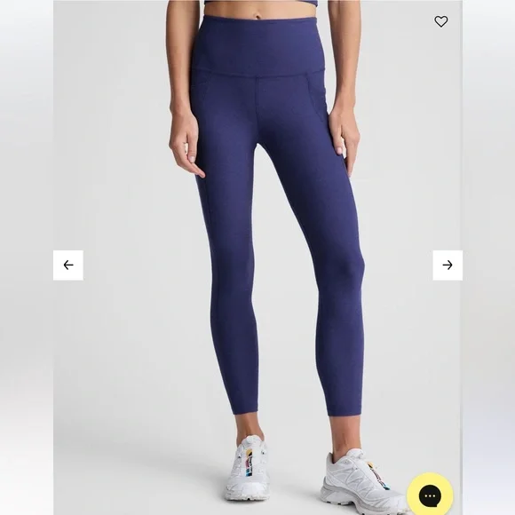 Beyond Yoga Dark Grey Spacedye Out Of Pocket High Waisted Midi Leggings Size L - Picture 2 of 9